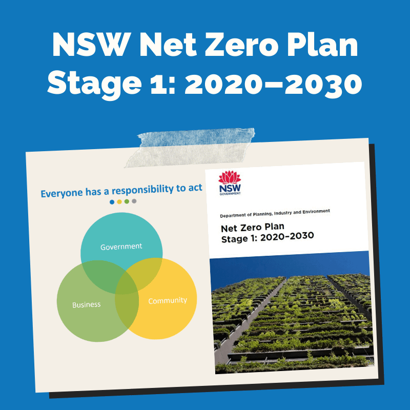 NSW Net Zero Plan Stage 1: 2020 – 2030