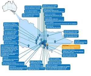 Ambitious renewable energy and carbon commitments by local governments in VIC as at Sep 2020