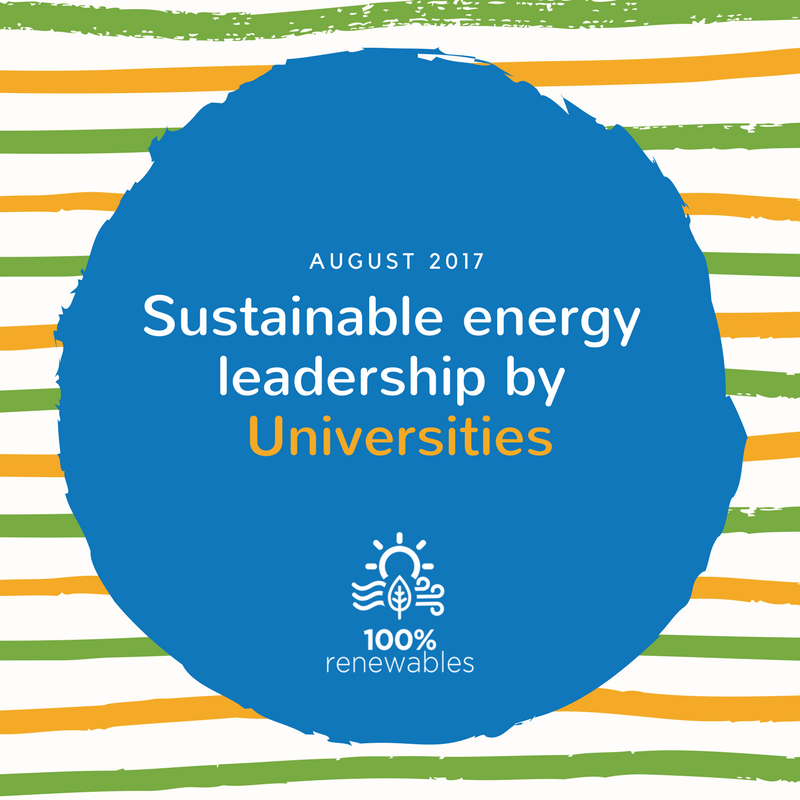 Universities demonstrating sustainable energy leadership