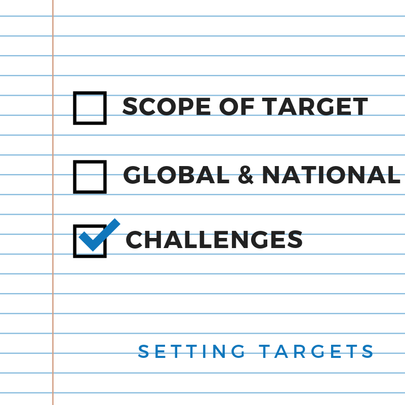 Challenges with achieving ambitious targets