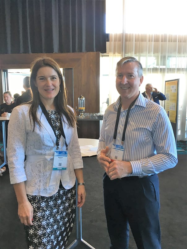 Barbara Albert from 100% Renewables and Simon Crock from the Sunshine Coast Council at the RDAC 2018